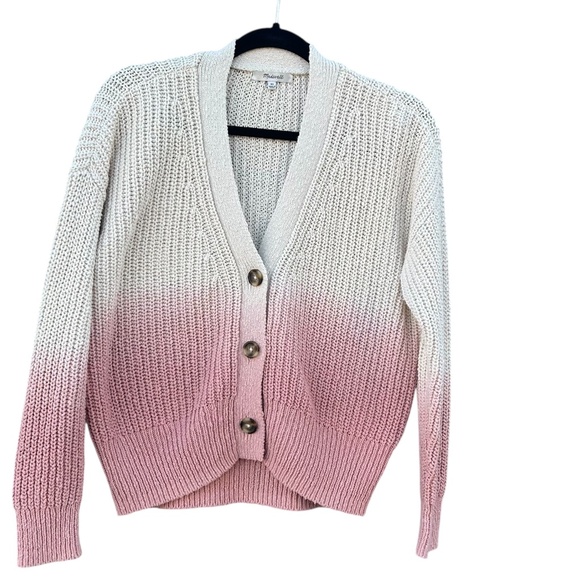 Madewell Dip-Dye Courtland Oversized Cotton Cardigan Item AI214 - Picture 2 of 9